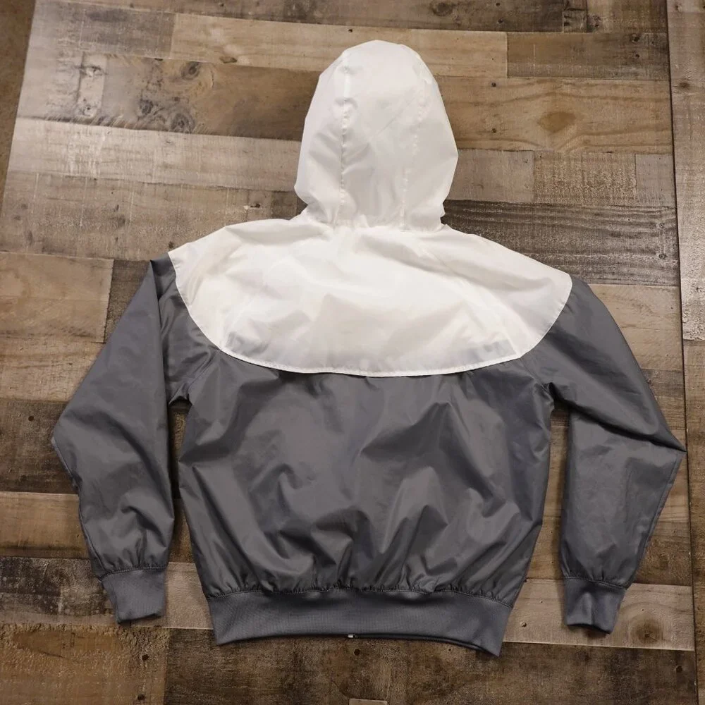 Nike Sportswear Windrunner Hooded Jacket Men’s‎ Small White Gray Windbreaker